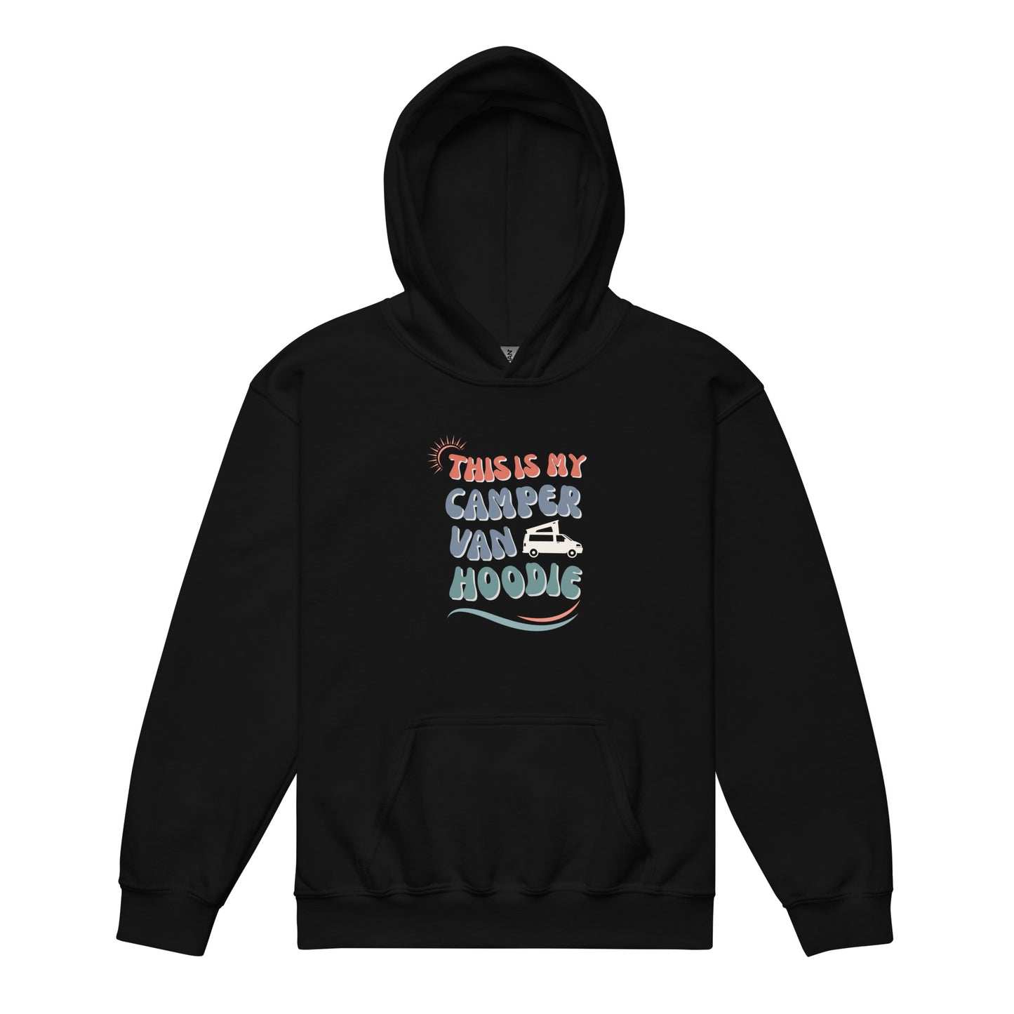 Vanwear Kids - Child's Hoodie - VW Campervan Wavy Text