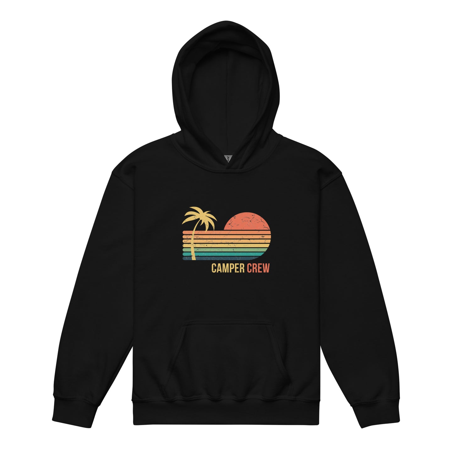 Vanwear Kids - Child's Camper Crew Hoodie - Retro Palm Sunset