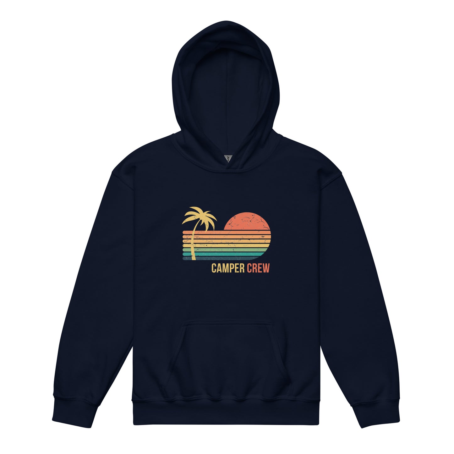 Vanwear Kids - Child's Camper Crew Hoodie - Retro Palm Sunset
