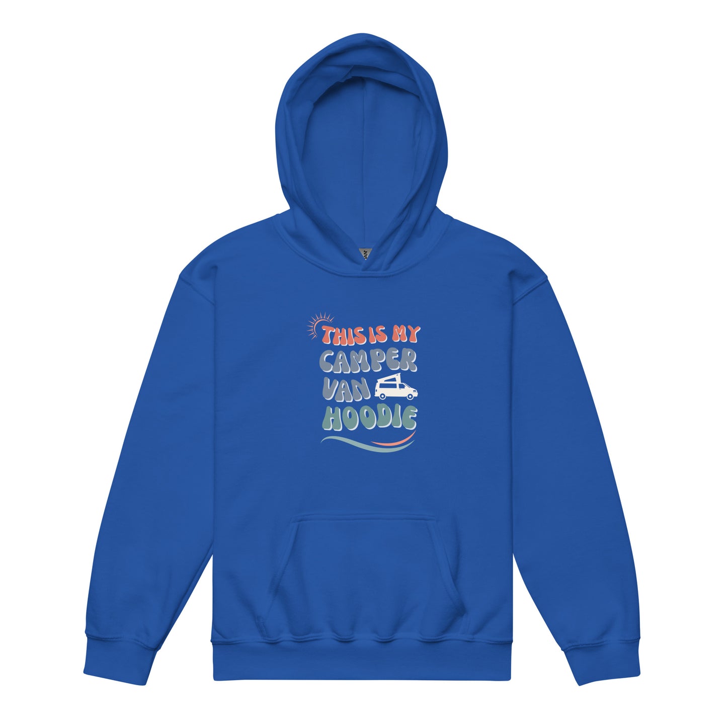 Vanwear Kids - Child's Hoodie - VW Campervan Wavy Text