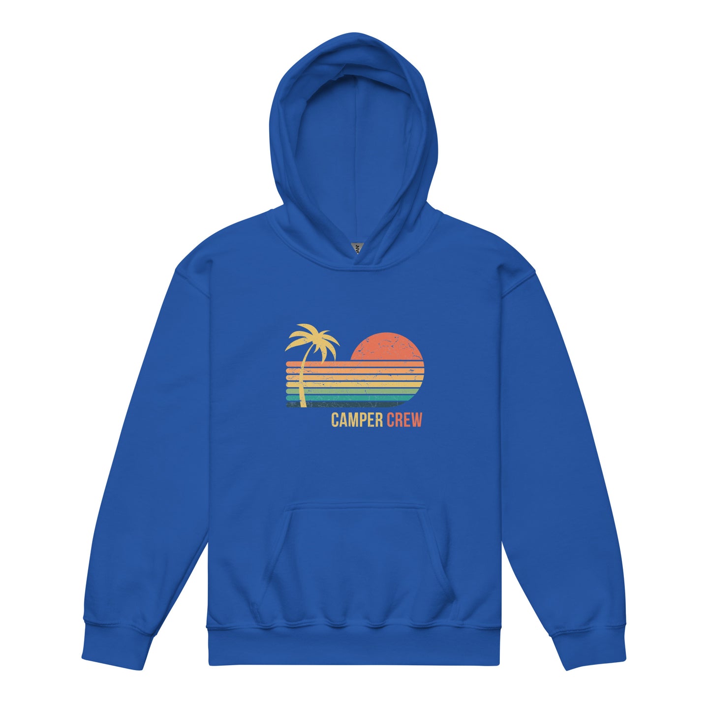 Vanwear Kids - Child's Camper Crew Hoodie - Retro Palm Sunset