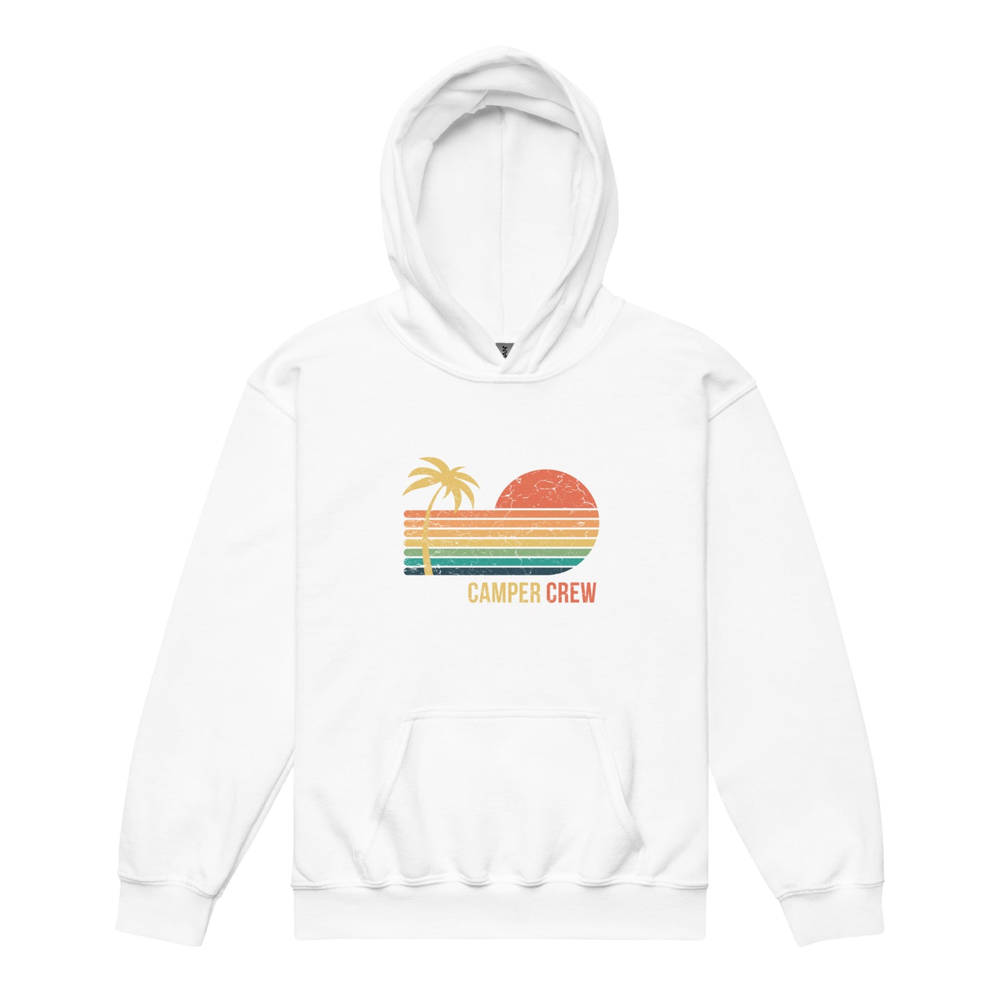 Vanwear Kids - Child's Camper Crew Hoodie - Retro Palm Sunset