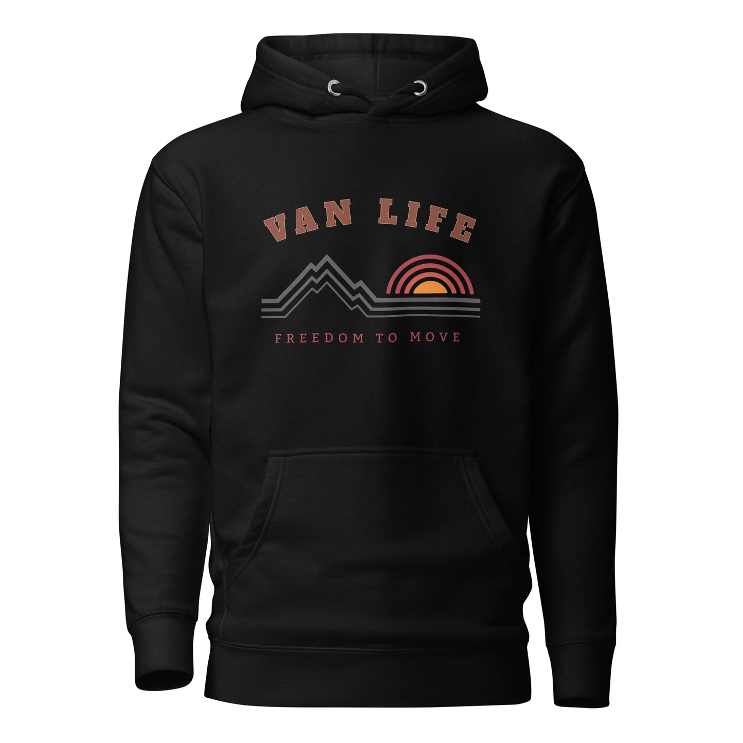 Vanwear Van Life Unisex Campervan Hoodie - Mountain Peaks