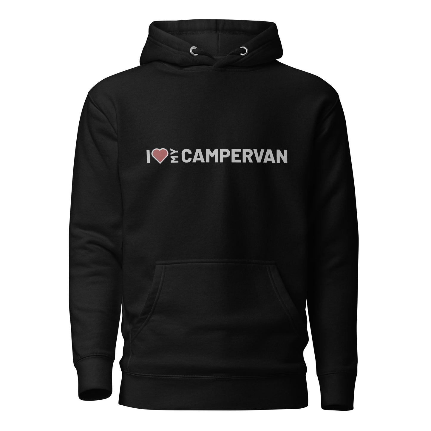 Vanwear 'Campervan Love' Unisex Hoodie - Grey Text