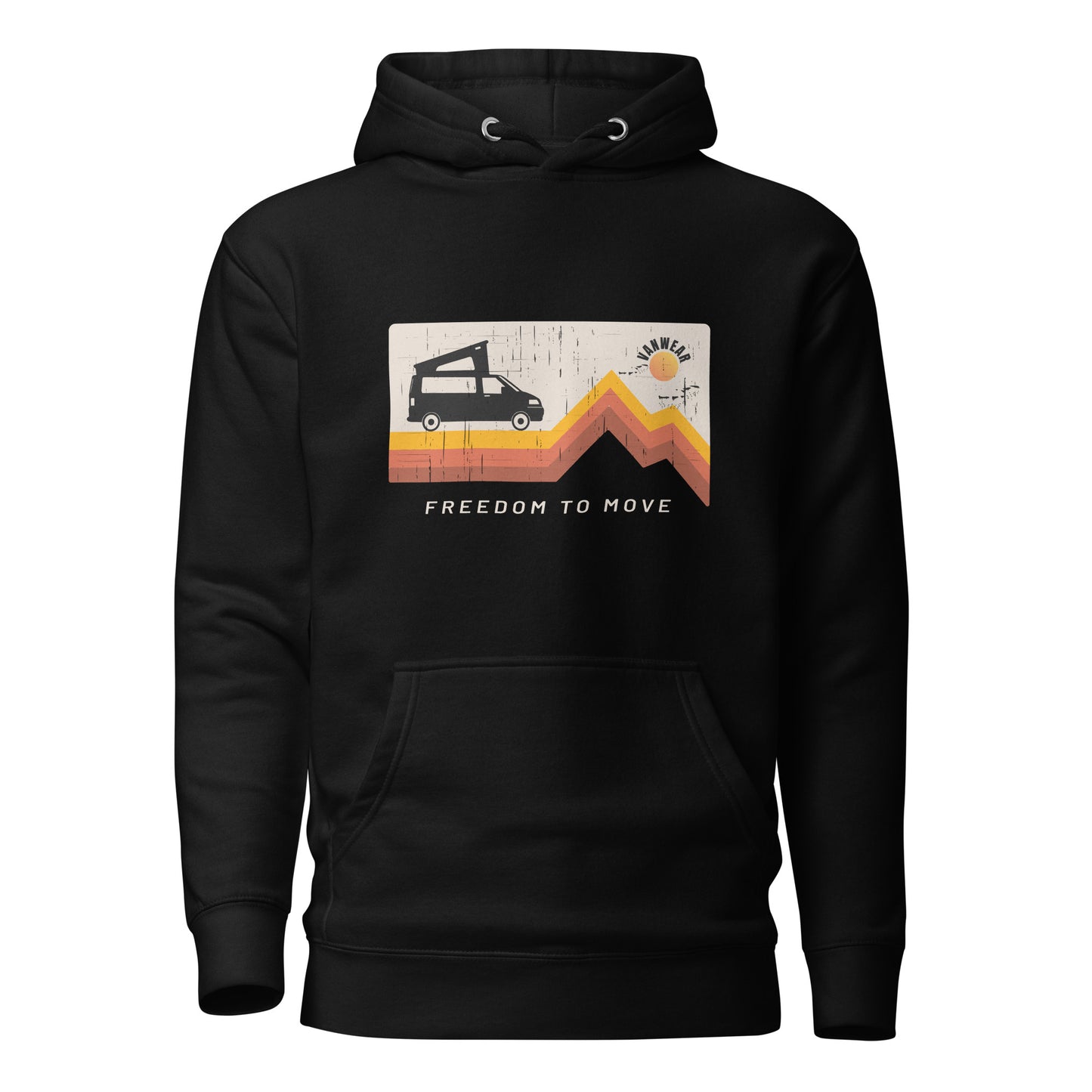 Vanwear T5, T6 Campervan Unisex Hoodie - Pop Top Explorer Sun