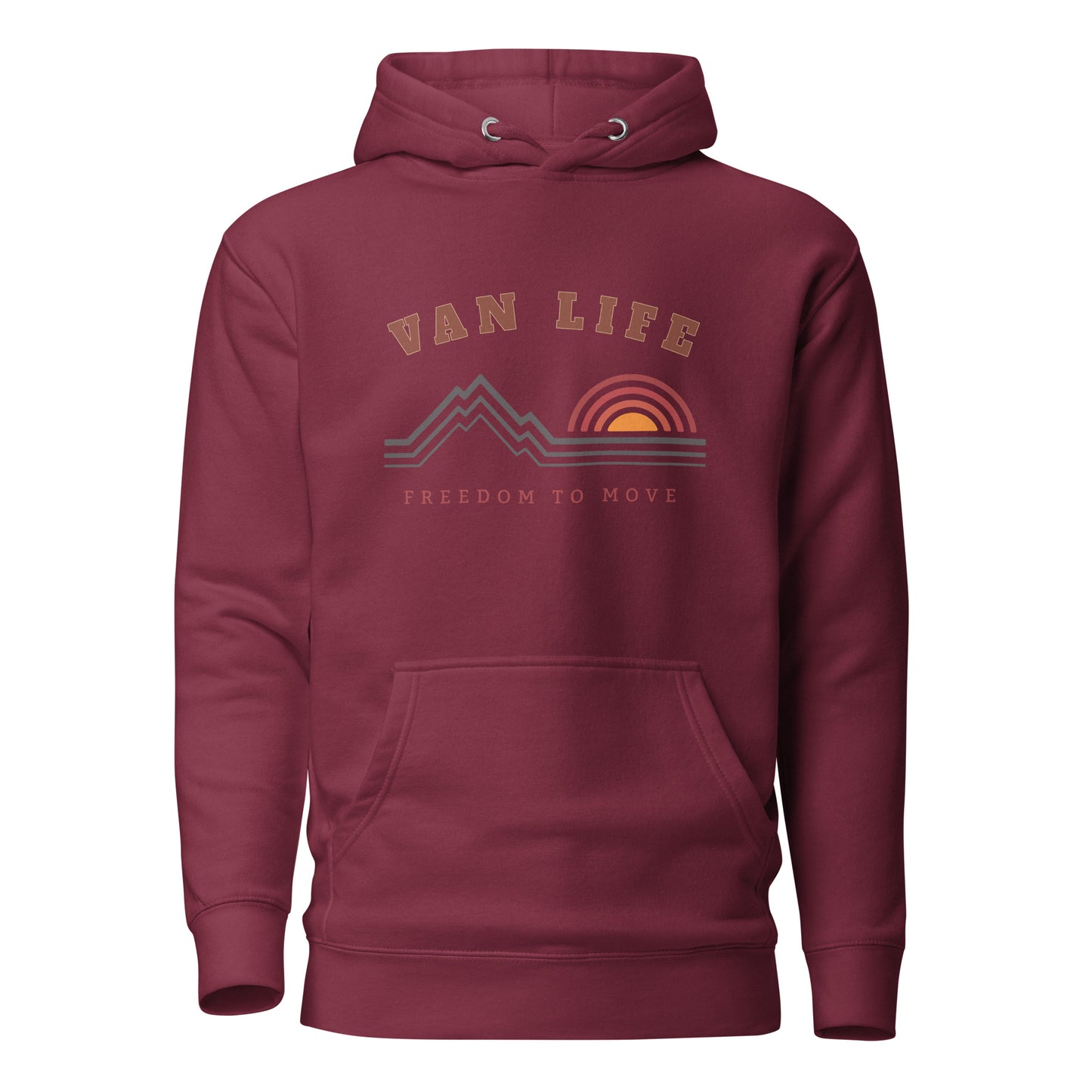 Vanwear Van Life Unisex Campervan Hoodie - Mountain Peaks