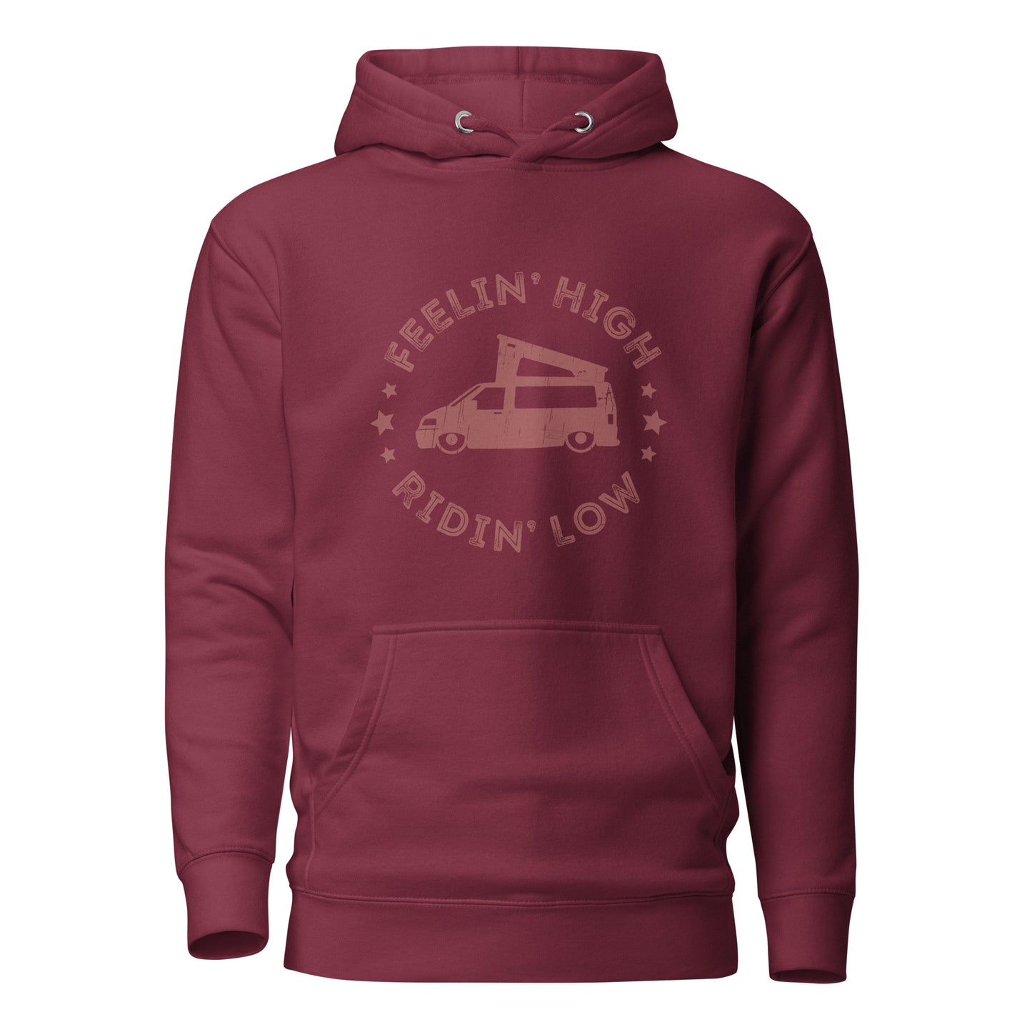 Vanwear Lowered Volkswagen VW T5 Campervan Hoodie - Feeling High!