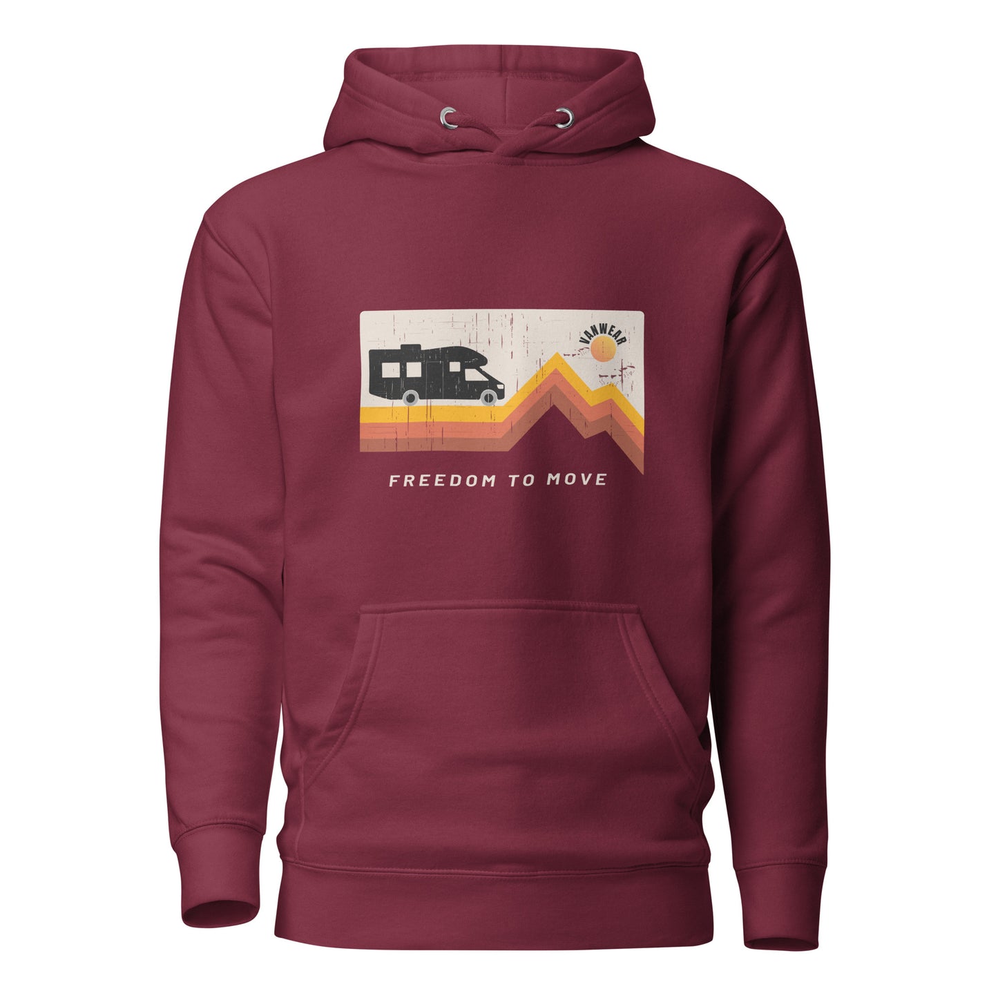 Vanwear Motorhome Unisex Hoodie - Mountain Sun Explorer