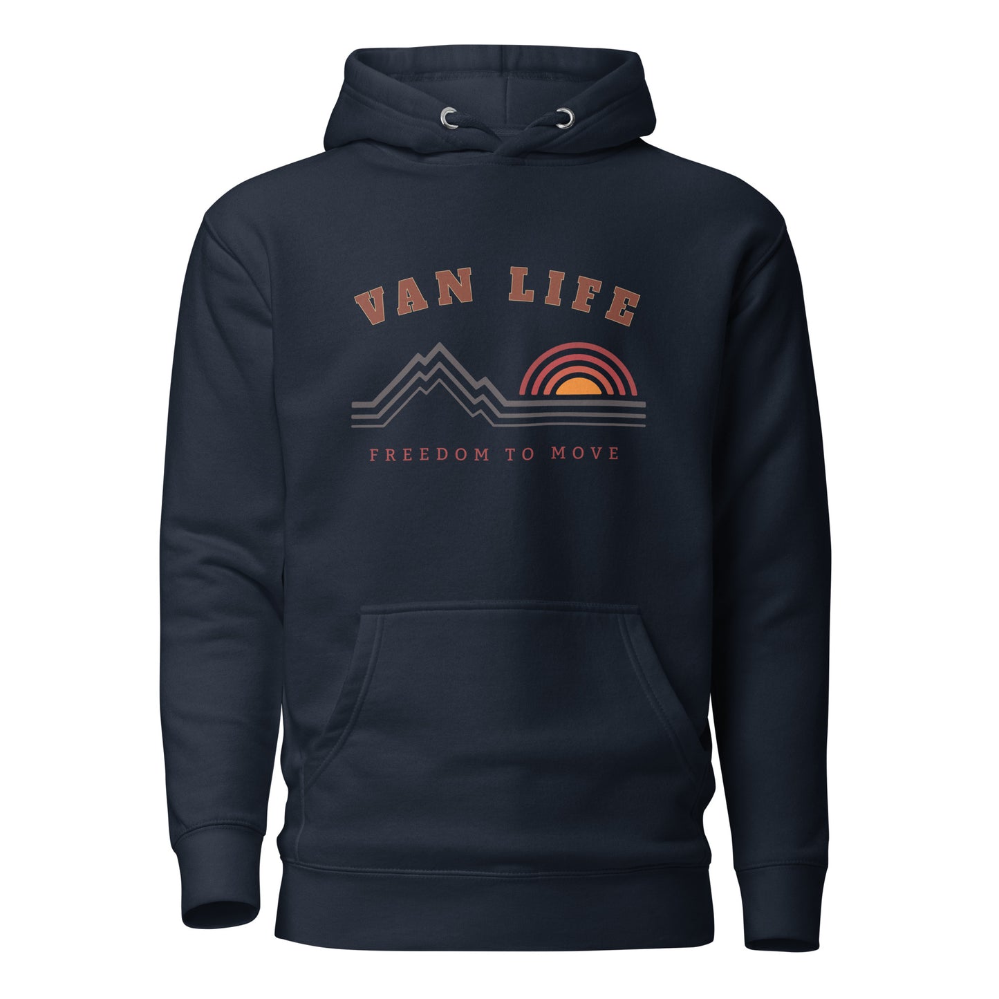 Vanwear Van Life Unisex Campervan Hoodie - Mountain Peaks