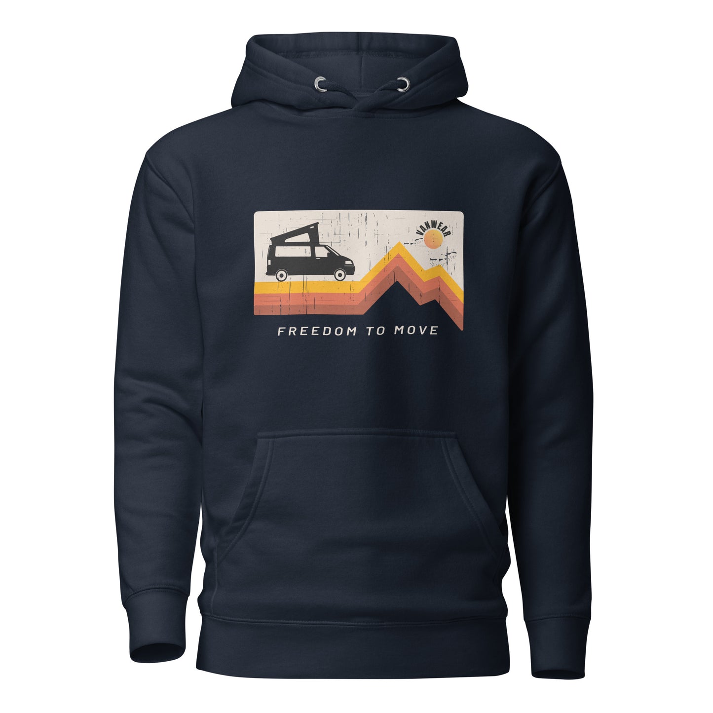 Vanwear T5, T6 Campervan Unisex Hoodie - Pop Top Explorer Sun
