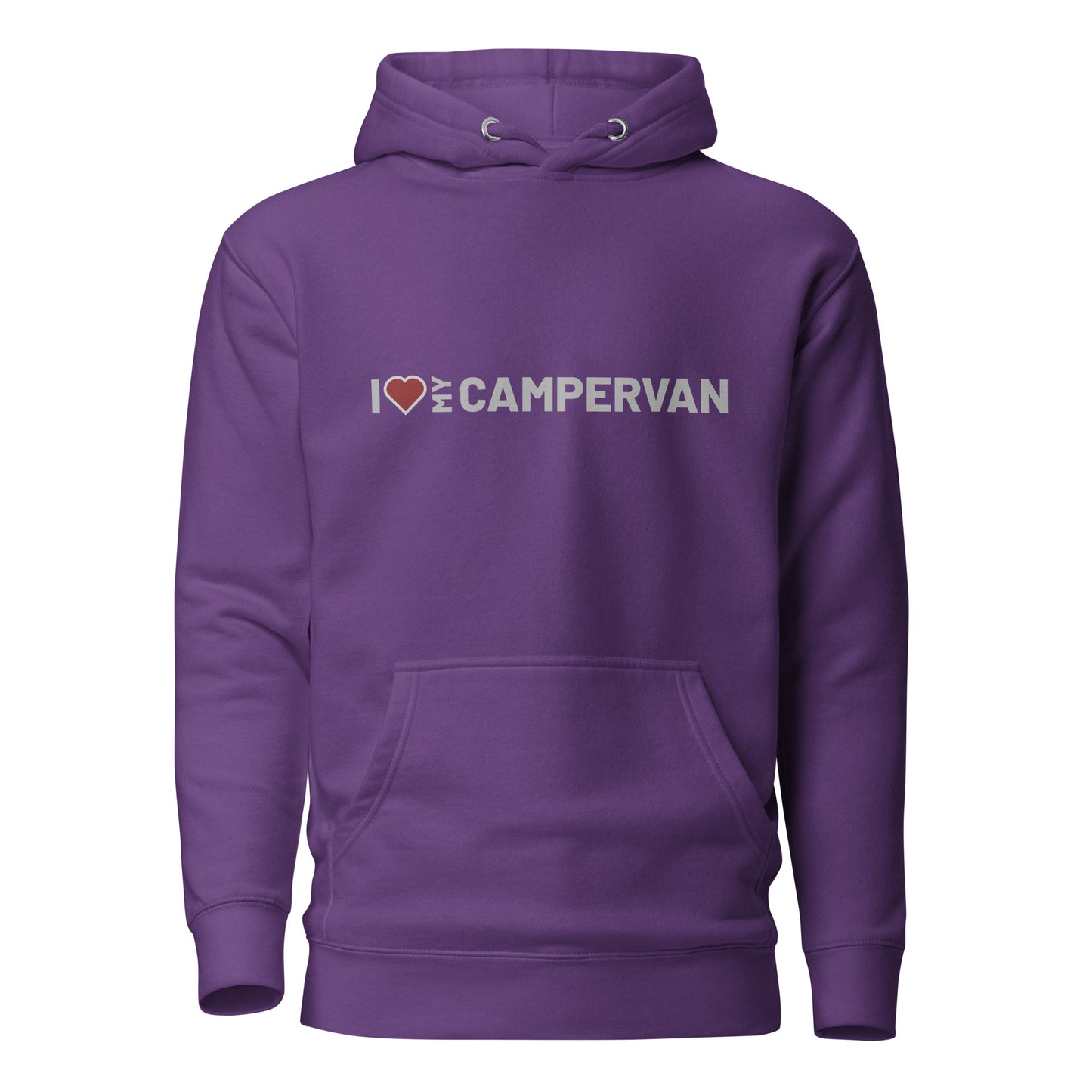 Vanwear 'Campervan Love' Unisex Hoodie - Grey Text