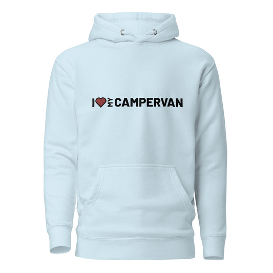 Vanwear 'Campervan Love' Unisex Hoodie - Black Text