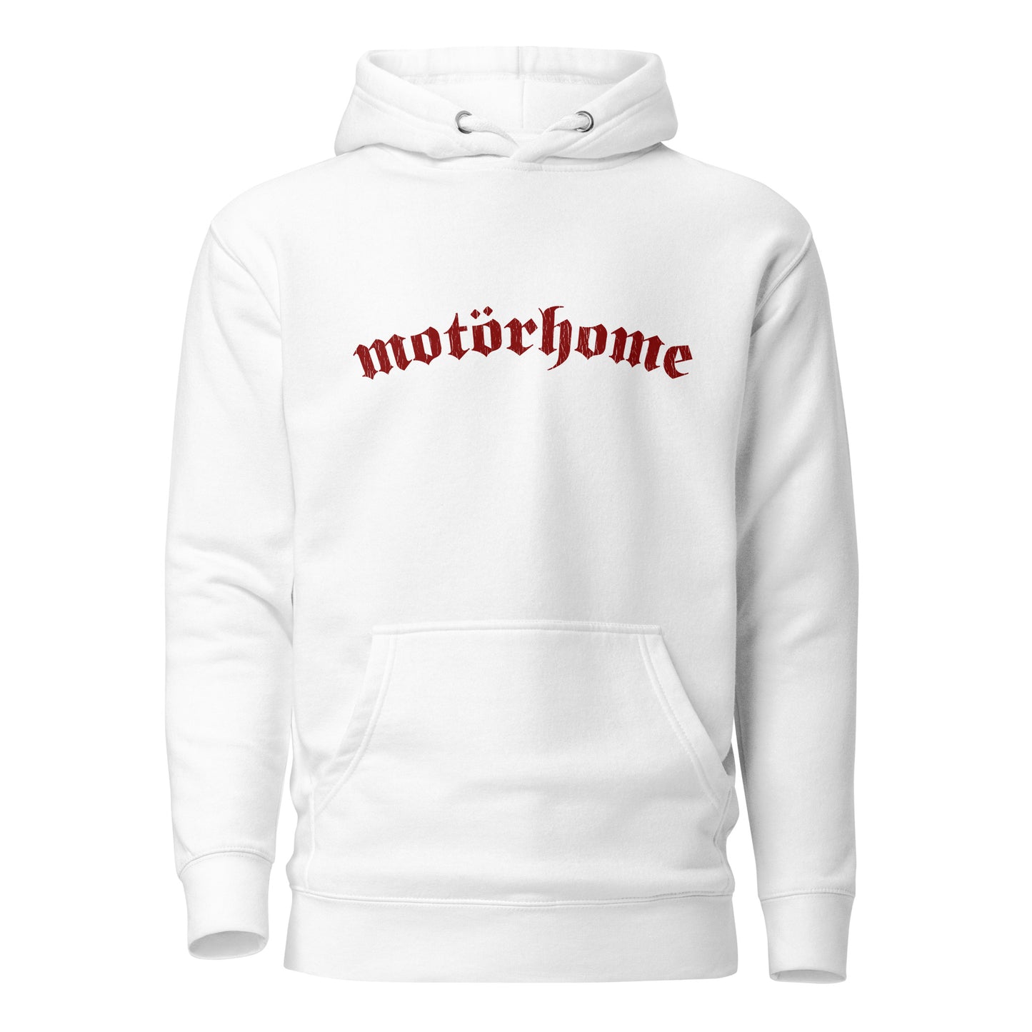 Vanwear Motorhome Unisex Hoodie - Red Writing