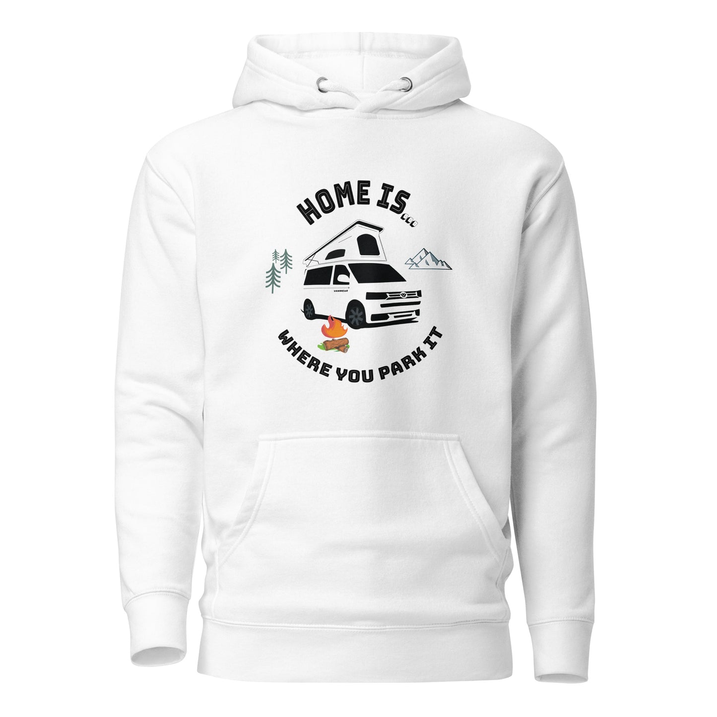 Vanwear Home is Where You Park It VW Campervan Hoodie