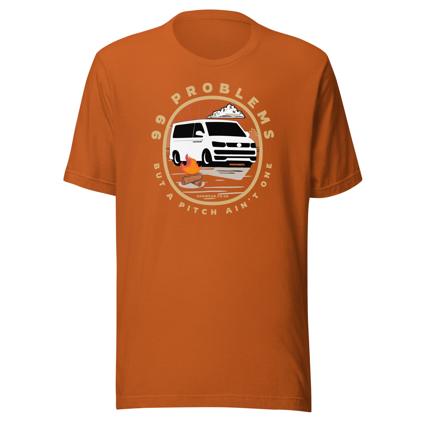 Vanwear 99 Problems VW T5 Campervan T-Shirt - Campfire