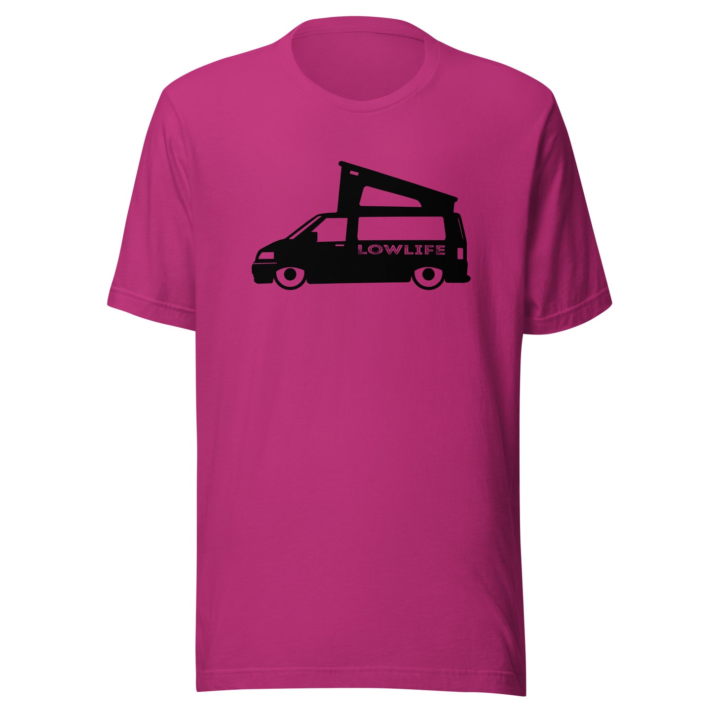Vanwear Lowered Volkswagen VW T5 Campervan Unisex T-Shirt - Low Life (Black)