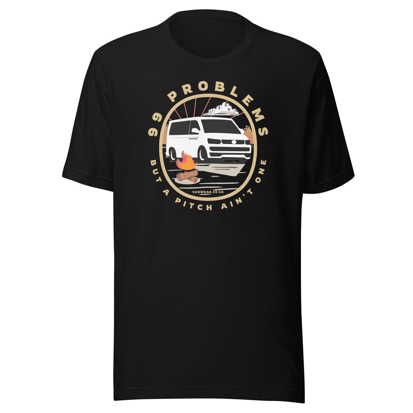 Vanwear 99 Problems VW T5 Campervan T-Shirt - Campfire