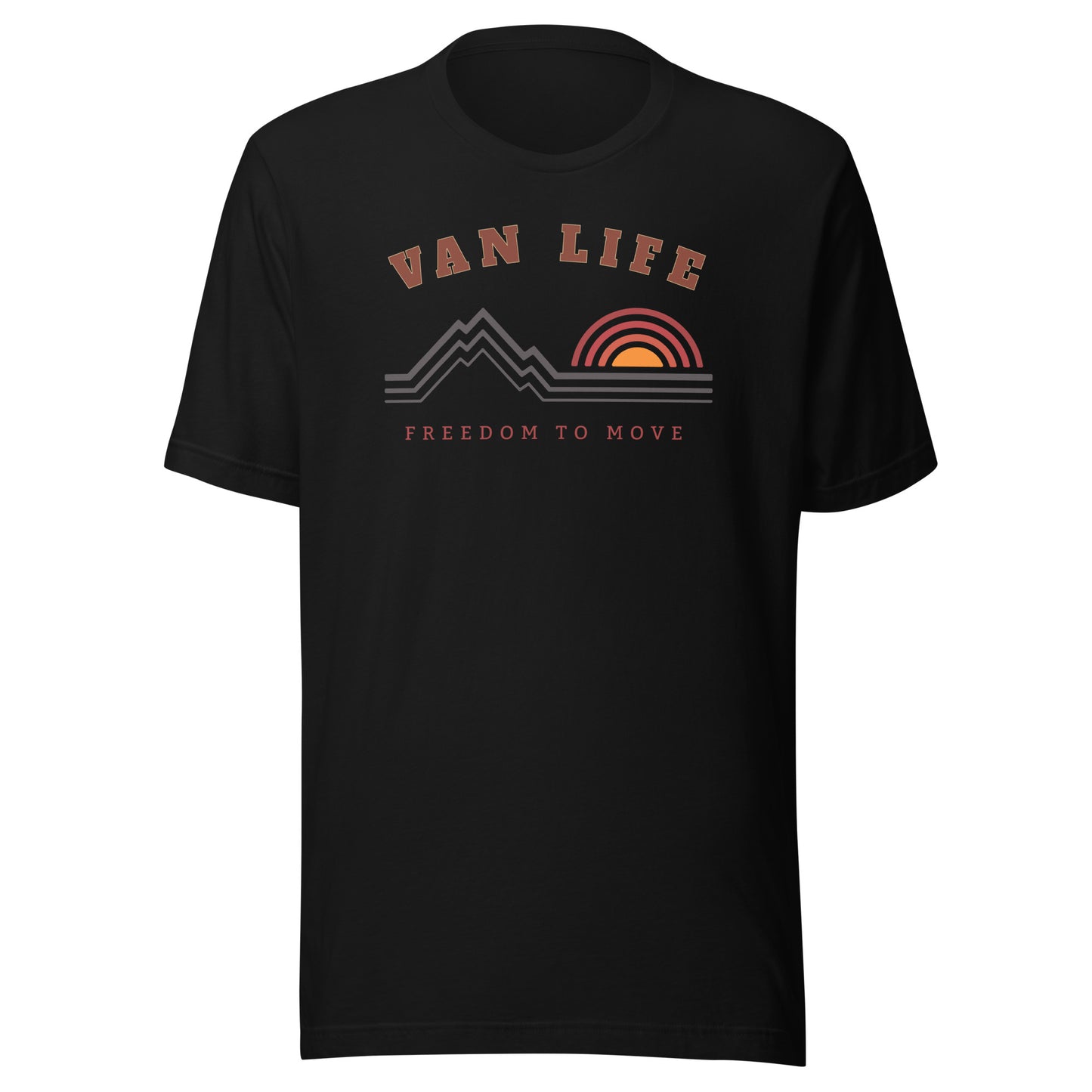 Vanwear Unisex Van Life Campervan T-Shirt - Mountain Peaks