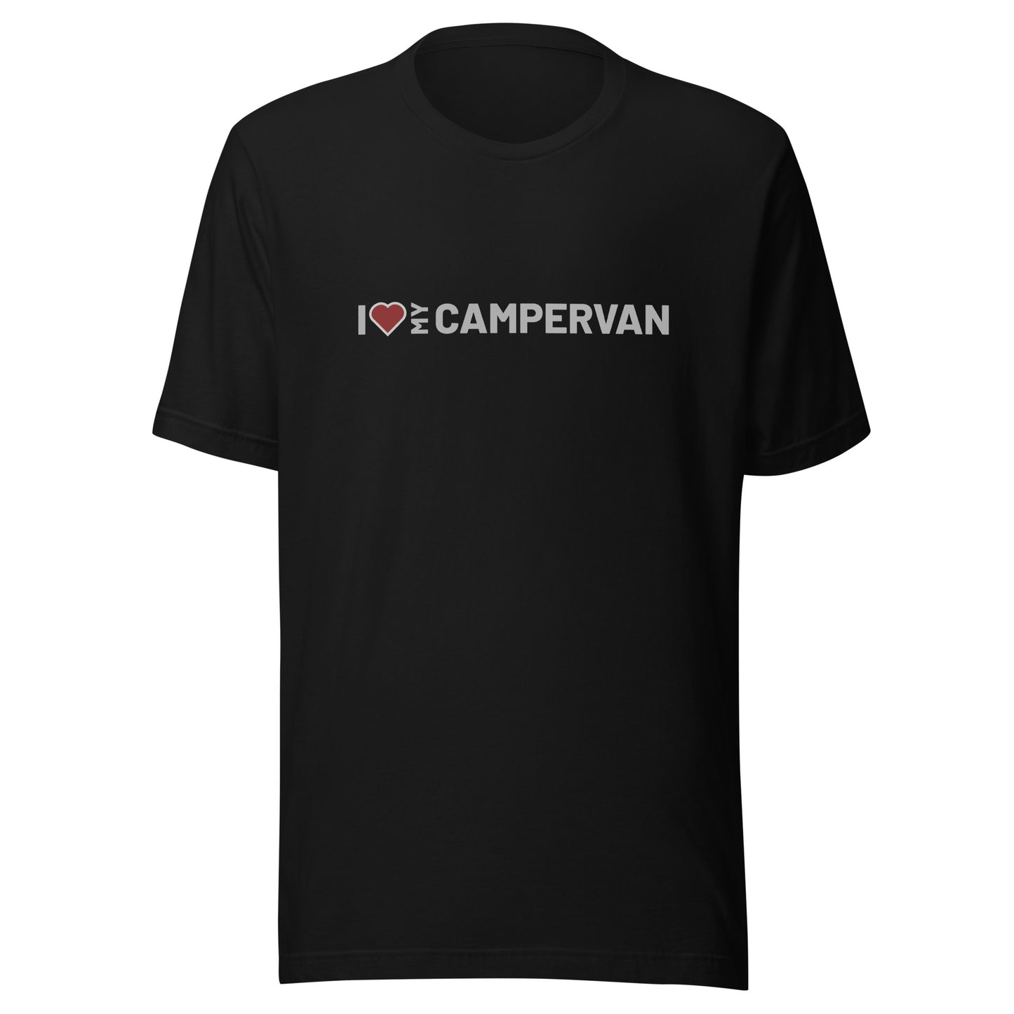 Vanwear 'Campervan Love' Unisex T-Shirt - Grey Text