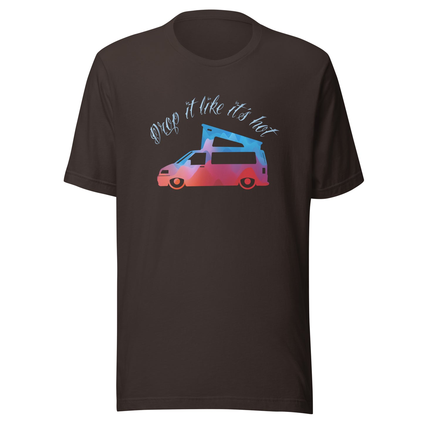 Vanwear 'Drop It Like It's Hot' Lowered T5 Volkswagen VW Campervan Unisex T-Shirt