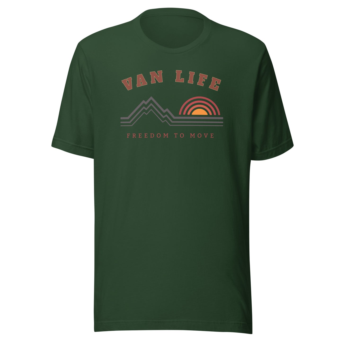 Vanwear Unisex Van Life Campervan T-Shirt - Mountain Peaks