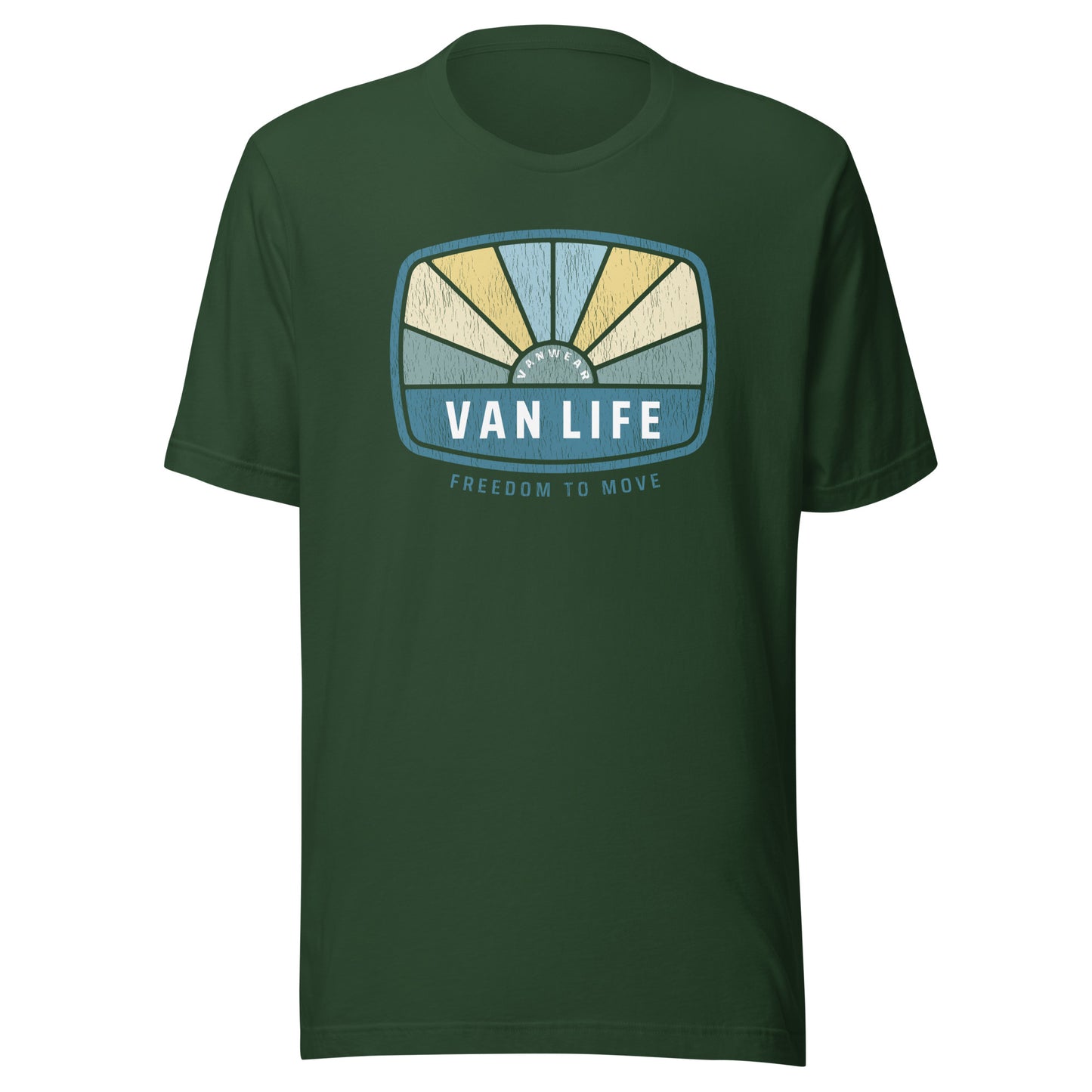 Vanwear Unisex Van Life Campervan Retro Look T-Shirt - Sunrise