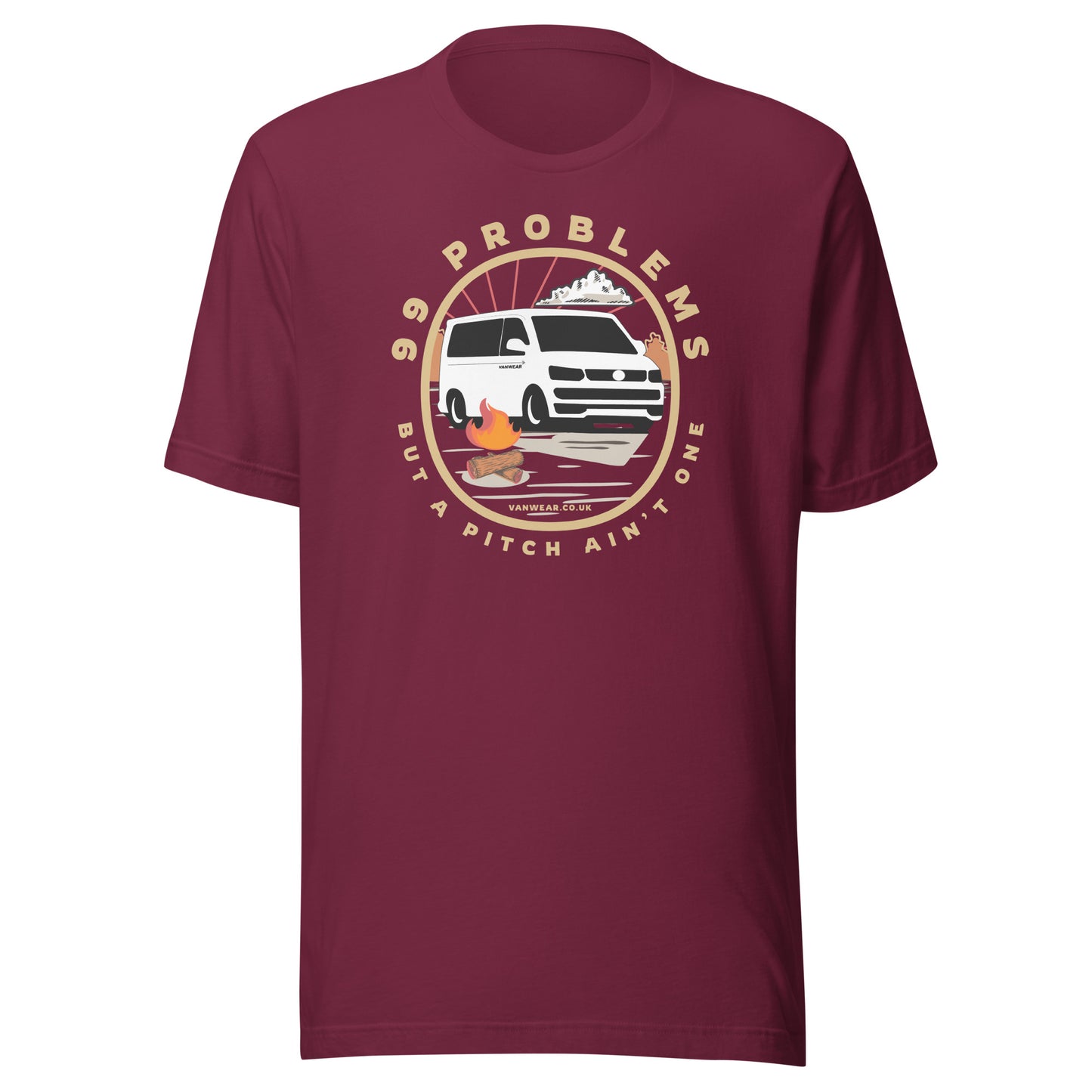 Vanwear 99 Problems VW T5 Campervan T-Shirt - Campfire