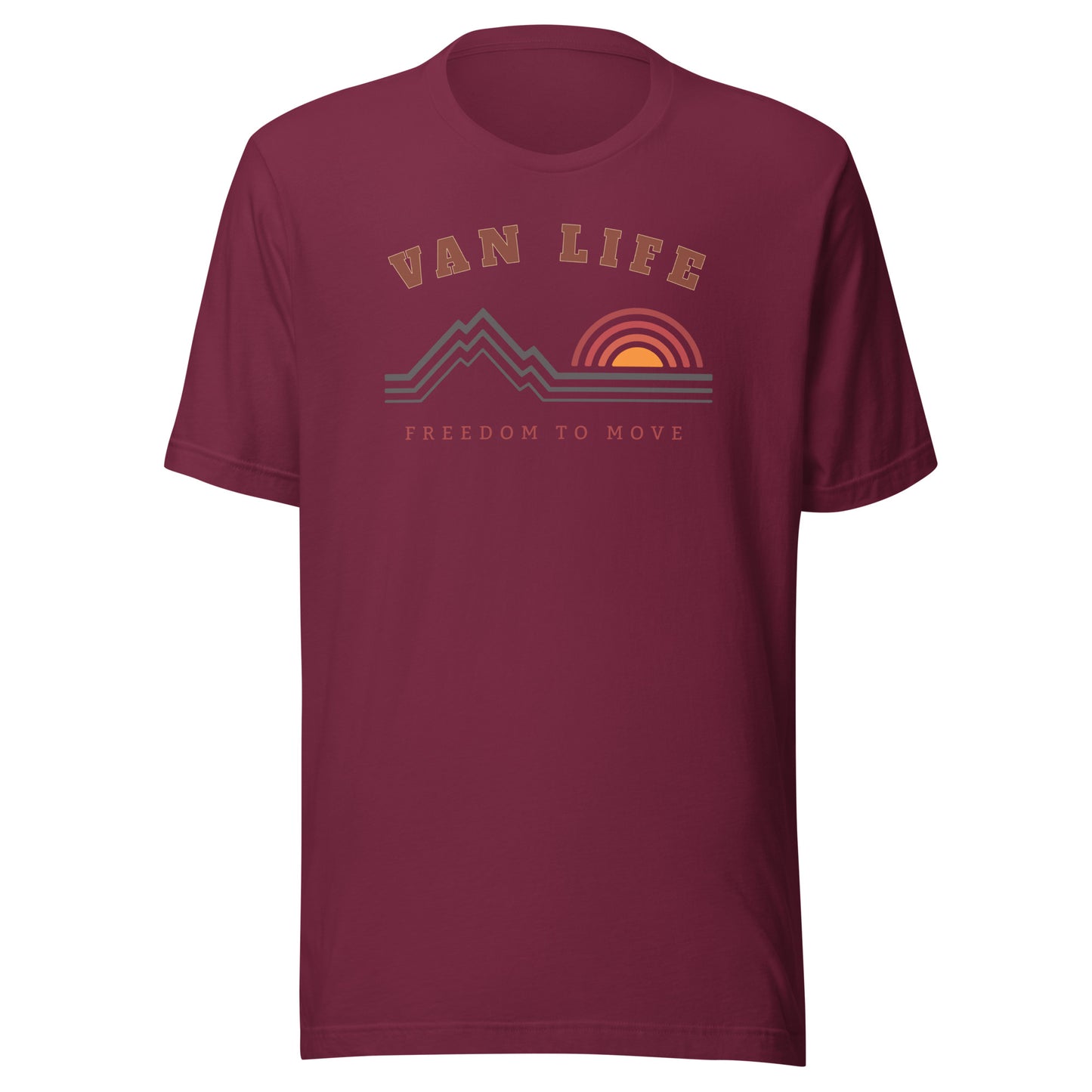 Vanwear Unisex Van Life Campervan T-Shirt - Mountain Peaks