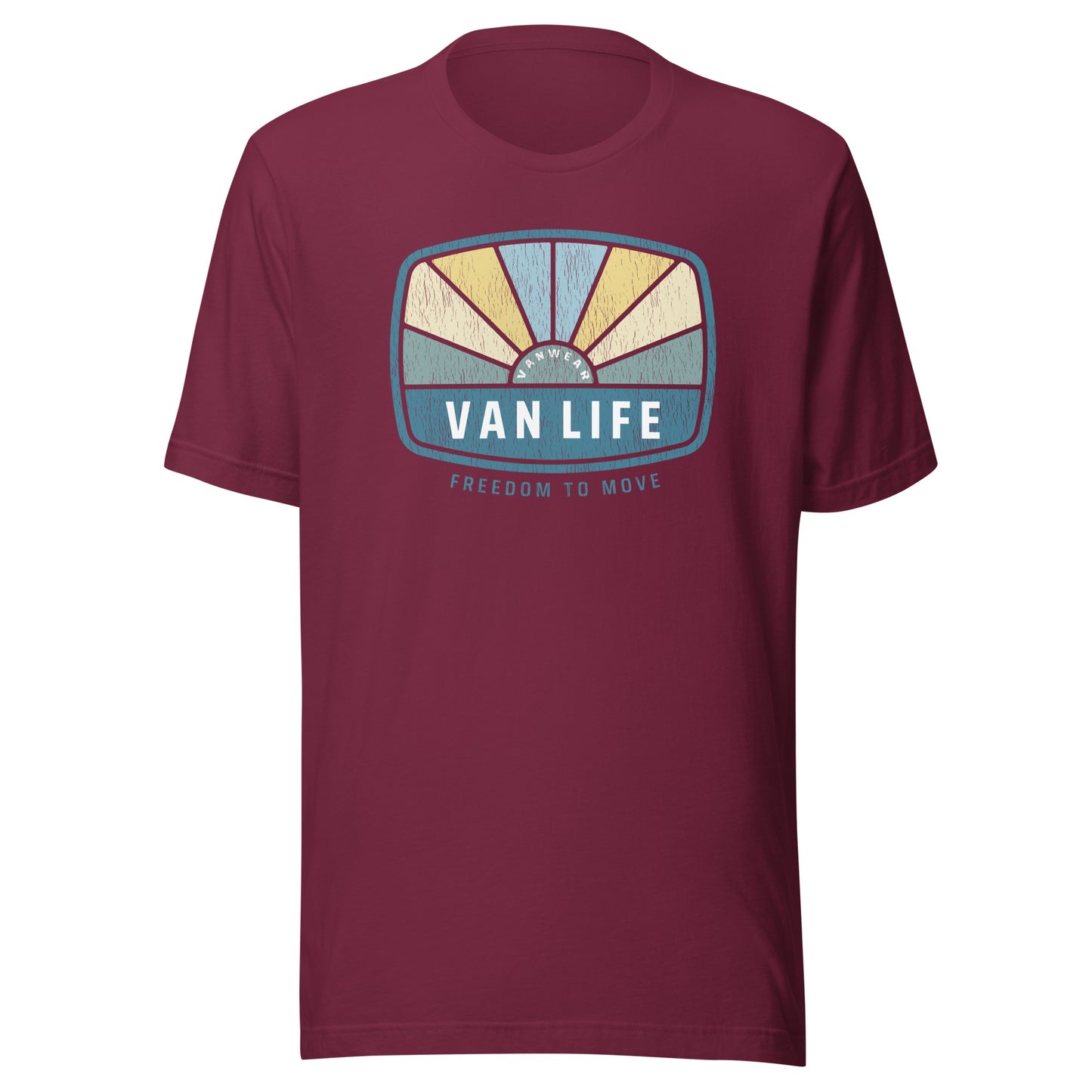 Vanwear Unisex Van Life Campervan Retro Look T-Shirt - Sunrise
