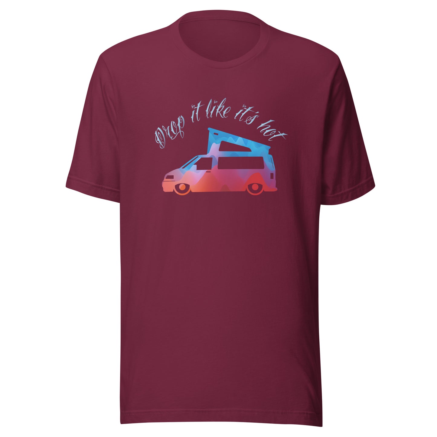 Vanwear 'Drop It Like It's Hot' Lowered T5 Volkswagen VW Campervan Unisex T-Shirt