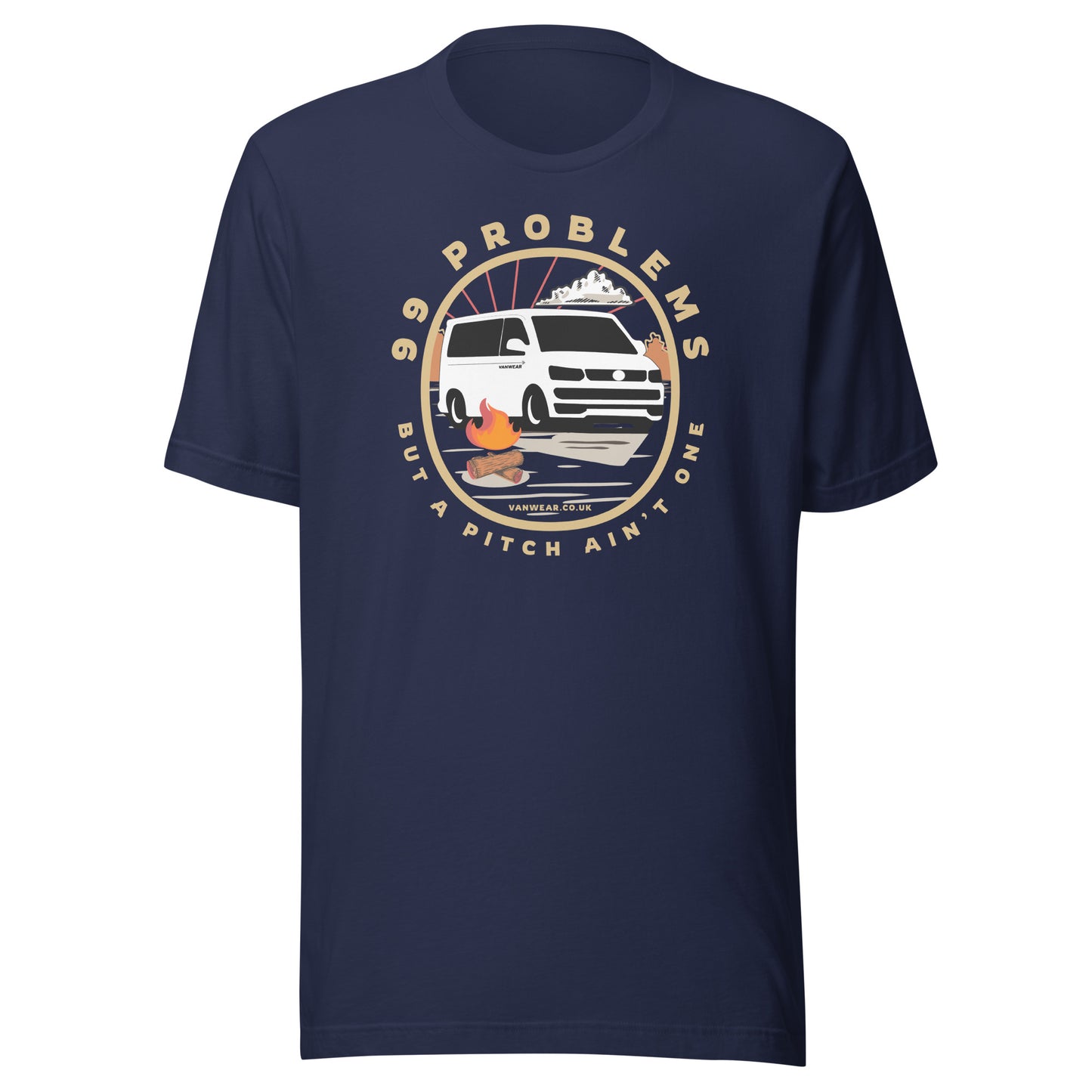 Vanwear 99 Problems VW T5 Campervan T-Shirt - Campfire
