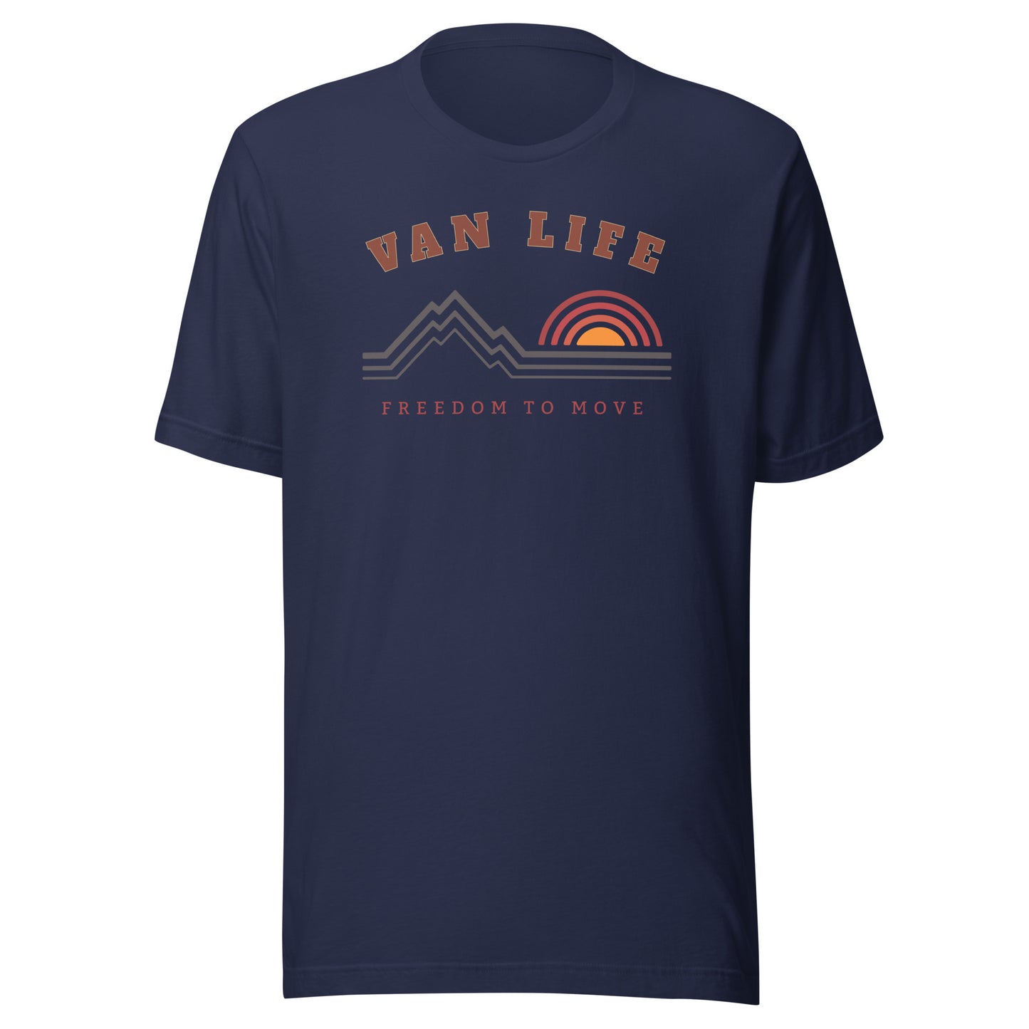 Vanwear Unisex Van Life Campervan T-Shirt - Mountain Peaks