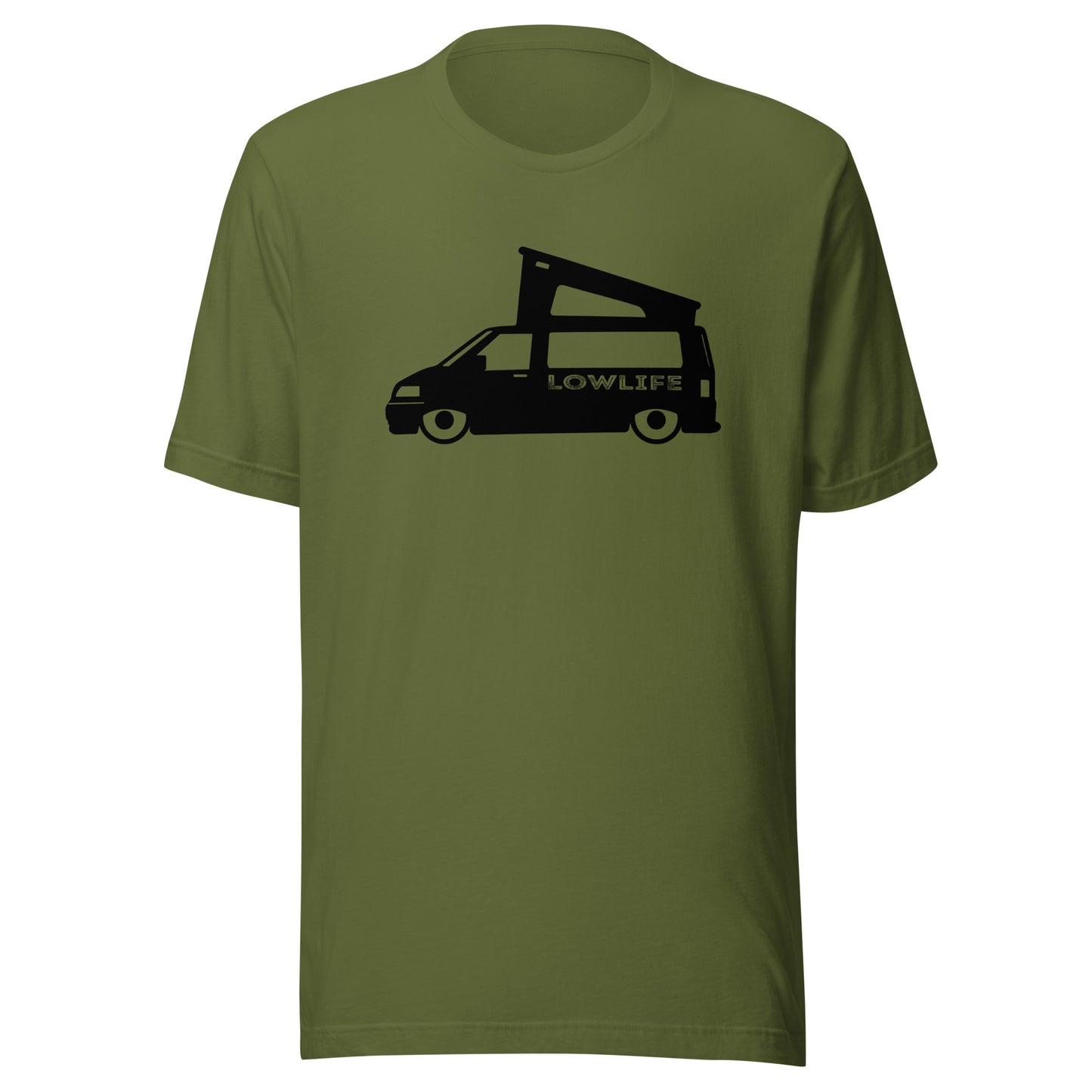 Vanwear Lowered Volkswagen VW T5 Campervan Unisex T-Shirt - Low Life (Black)