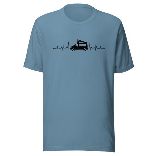 Vanwear VW T5 T6 Heartbeat Unisex Campervan T-Shirt