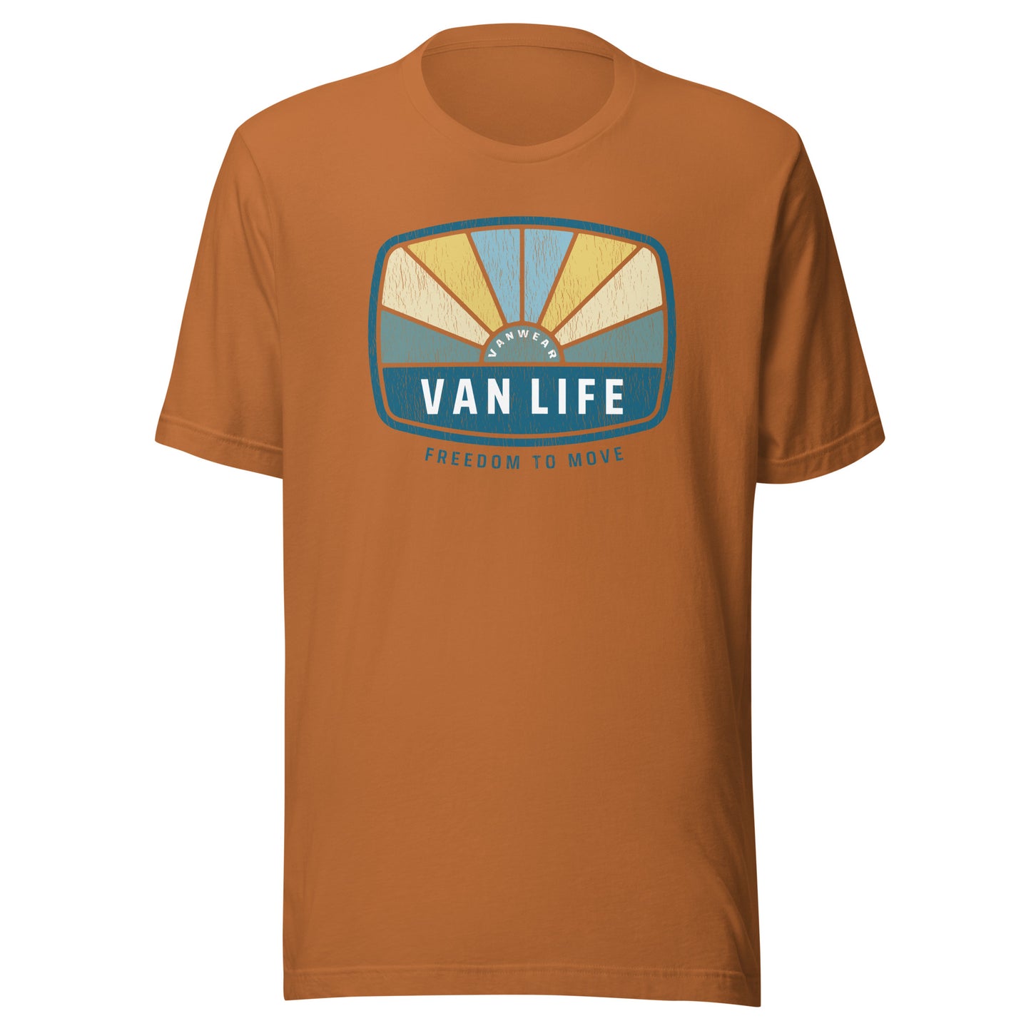 Vanwear Unisex Van Life Campervan Retro Look T-Shirt - Sunrise