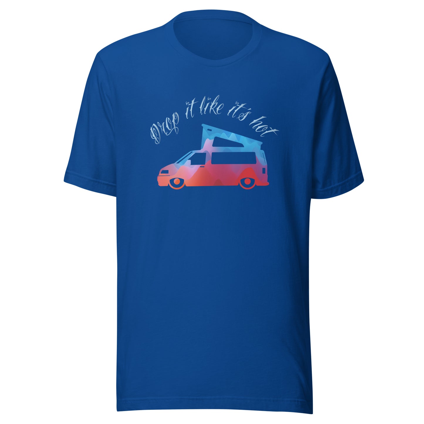 Vanwear 'Drop It Like It's Hot' Lowered T5 Volkswagen VW Campervan Unisex T-Shirt