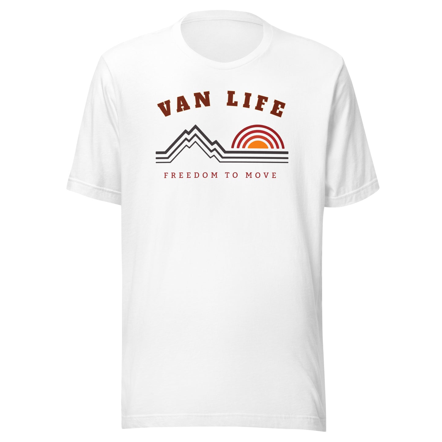 Vanwear Unisex Van Life Campervan T-Shirt - Mountain Peaks