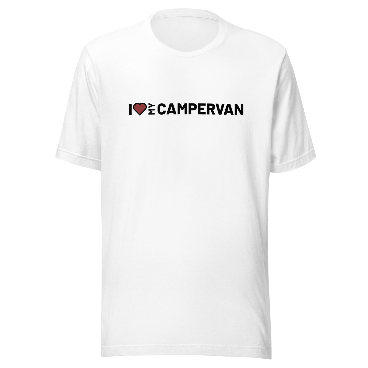 Vanwear 'Campervan Love' Unisex Campervan T-Shirt - Black Text