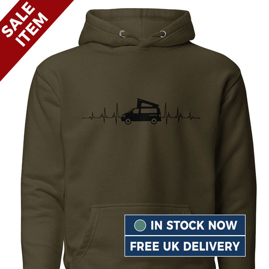 [Small] Vanwear VW Volkswagen Pop Top Heartbeat Hoodie - (FREE 24hr Despatch)