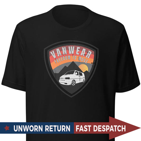 [2XL] Vanwear VW T4 Campervan Unisex T-Shirt - BLK - Unworn Return (FREE 24hr Despatch)