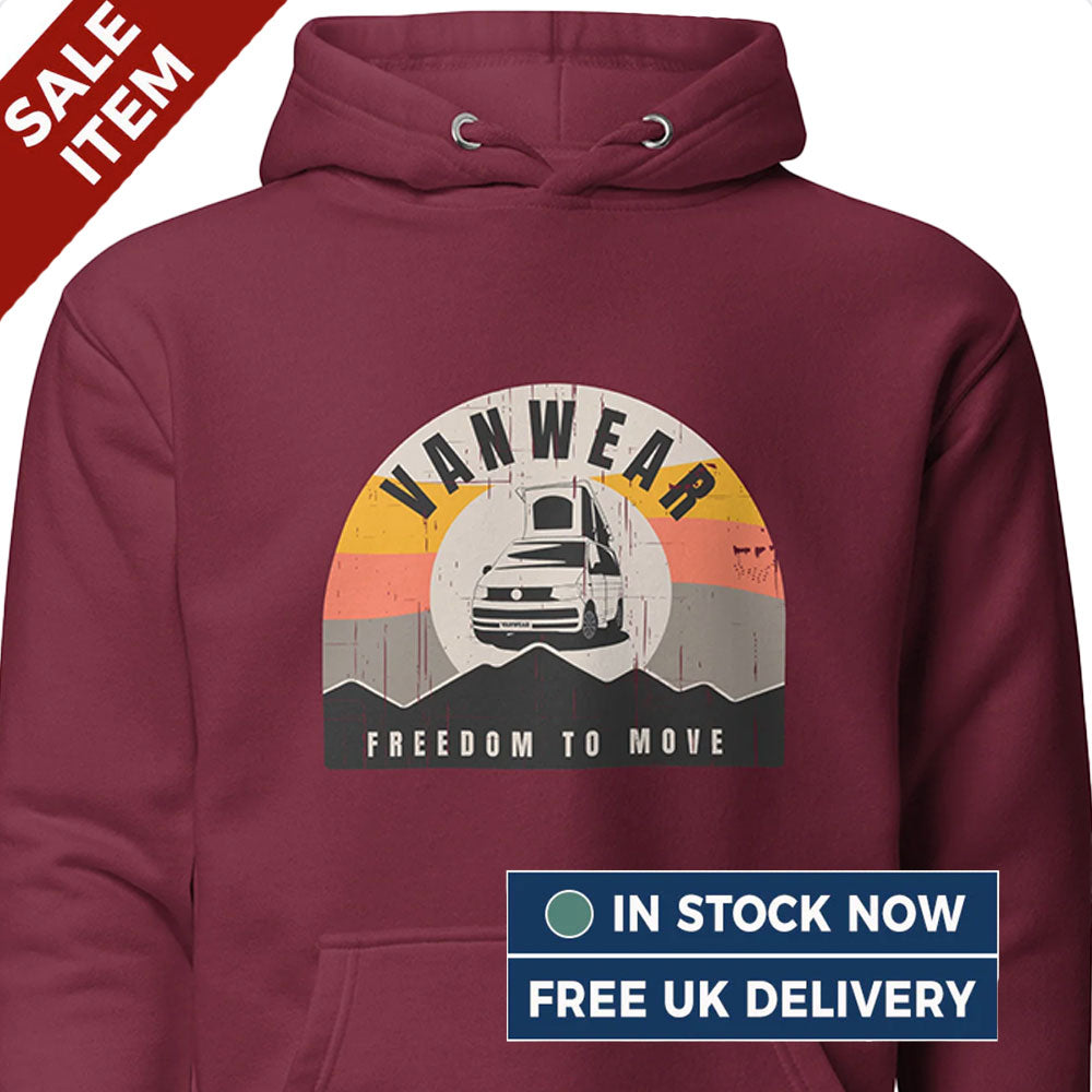 [LARGE] Vanwear Volkswagen T6 Pop Top Campervan Hoodie - (FREE Next Day Despatch)