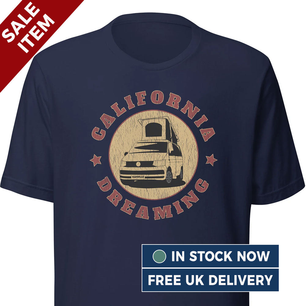 [Small] Vanwear California Dreaming Unisex Campervan T-Shirt - (FREE 24hr despatch)