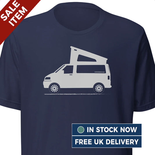 [MEDIUM] Vanwear VW Pop Top T5 Campervan T-Shirt - (FREE Next Day Despatch)