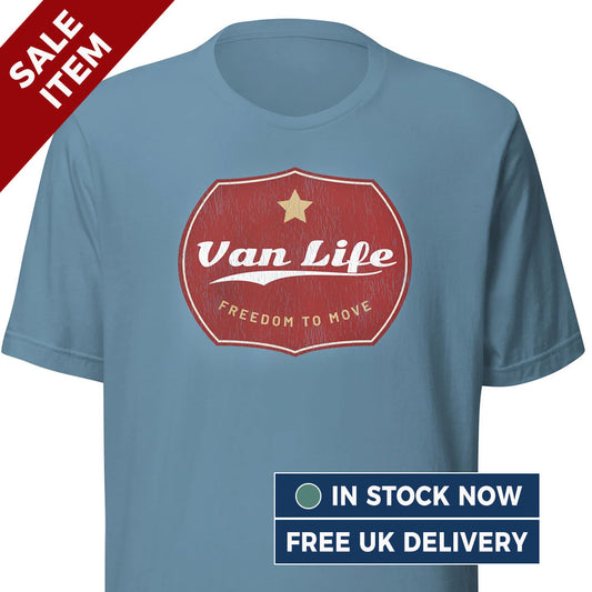 [SMALL] Vanwear Van Life Retro Style T-Shirt - (FREE Next Day despatch)