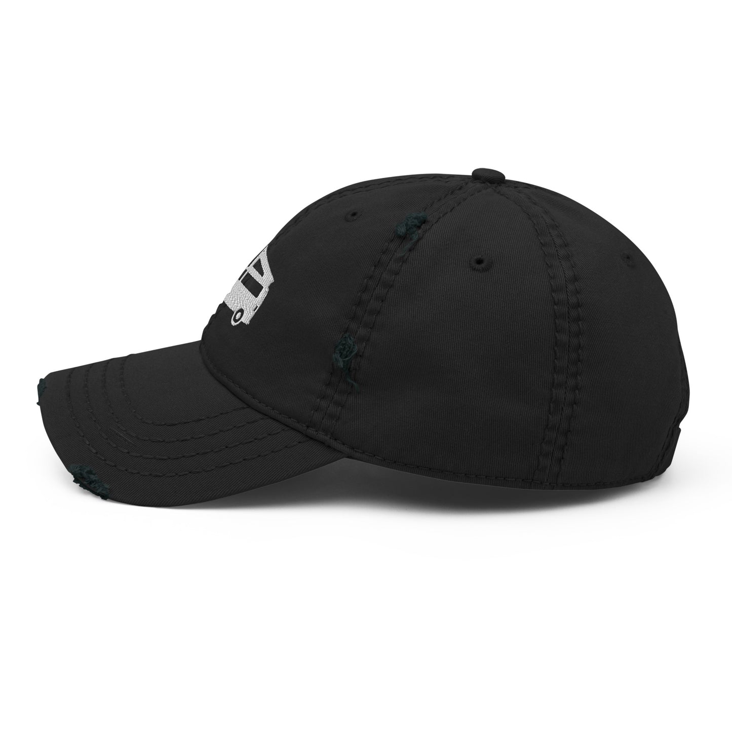 Vanwear Embroidered Volkswagen Pop Top T5 T6 Baseball Cap - Distressed Finish