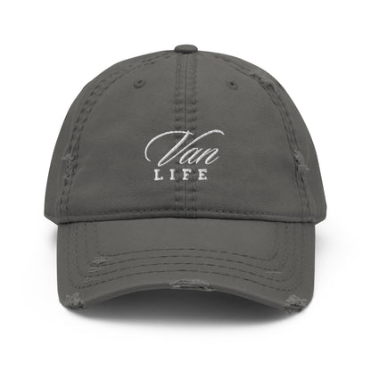 Vanwear Embroidered Van Life Baseball Cap - Distressed Finish