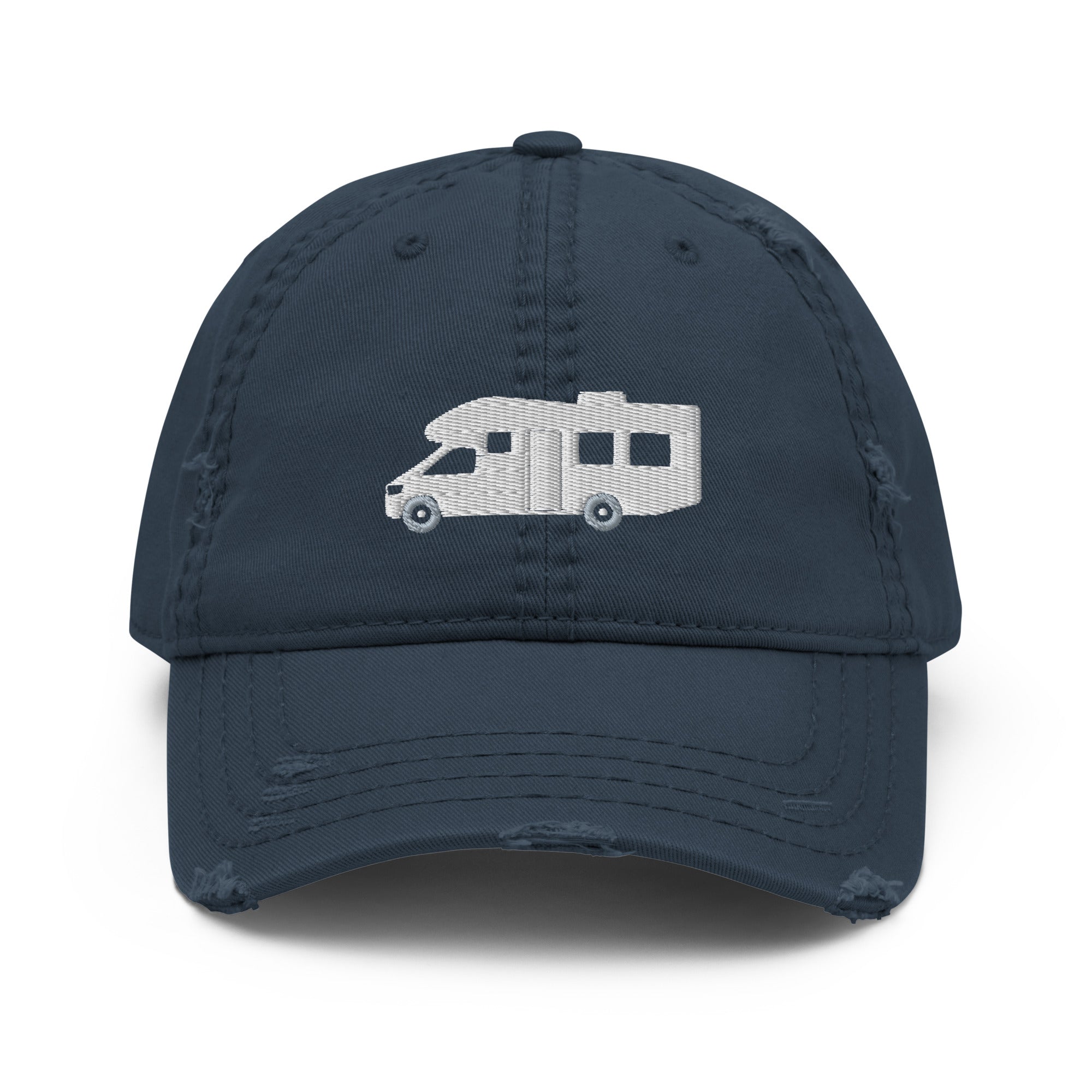 Vanwear Embroidered Motorhome Baseball Cap Distressed Finish