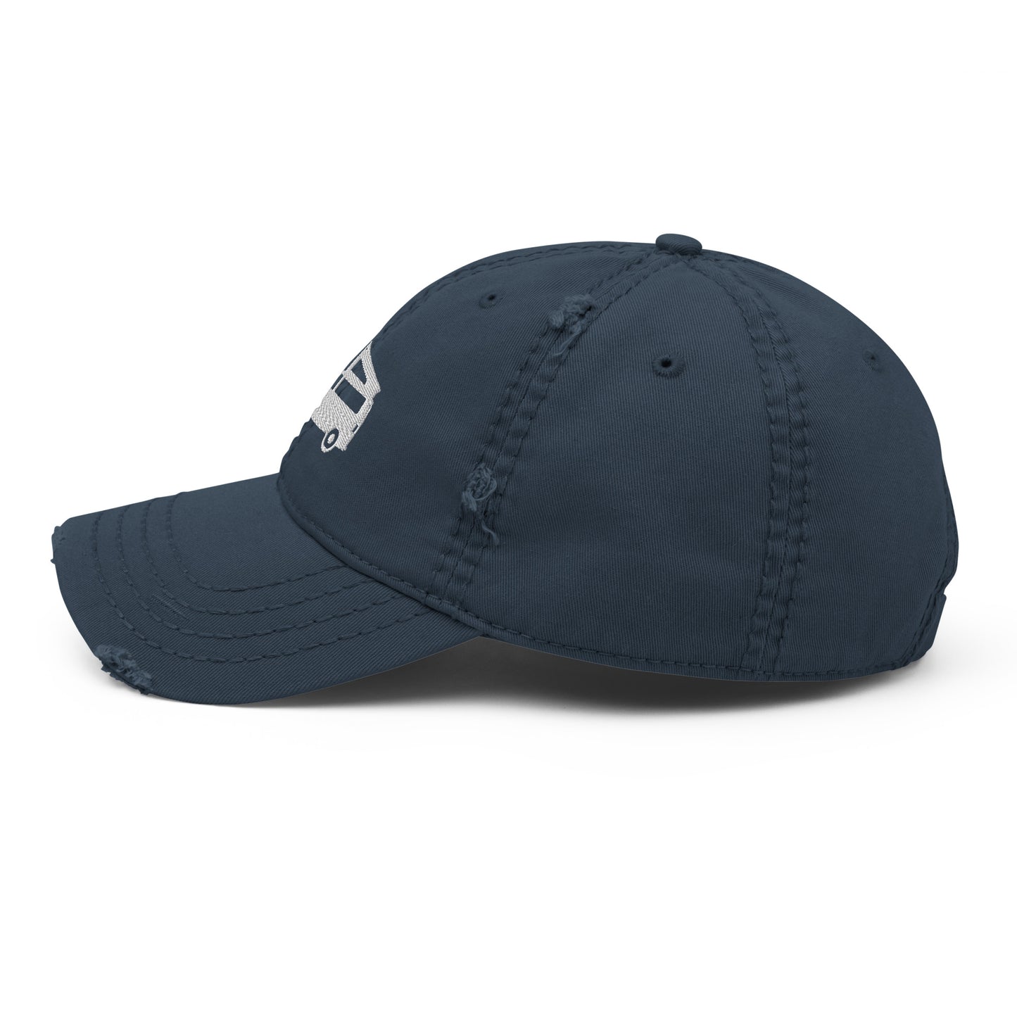 Vanwear Embroidered Volkswagen Pop Top T5 T6 Baseball Cap - Distressed Finish