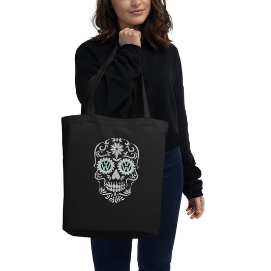 Vanwear Van Life Organic Tote Bag - Sugar Skull Minty