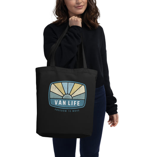 Vanwear Van Life Organic Tote Bag - Vintage Sunrays